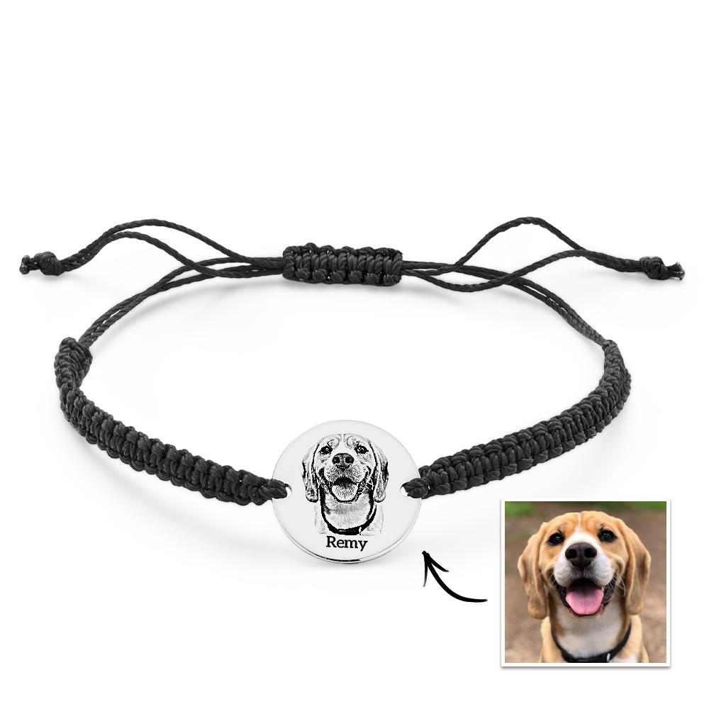 Custom Pet Photo and Name Bracelet Personalized Fashion Bracelet Gift for Pet Lover - soufeelau