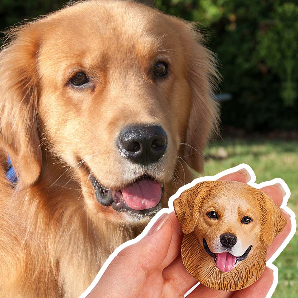 Custom Photo 3D Plaster Pet Portrait Refrigerator Magnet for Pet Lovers - soufeelau