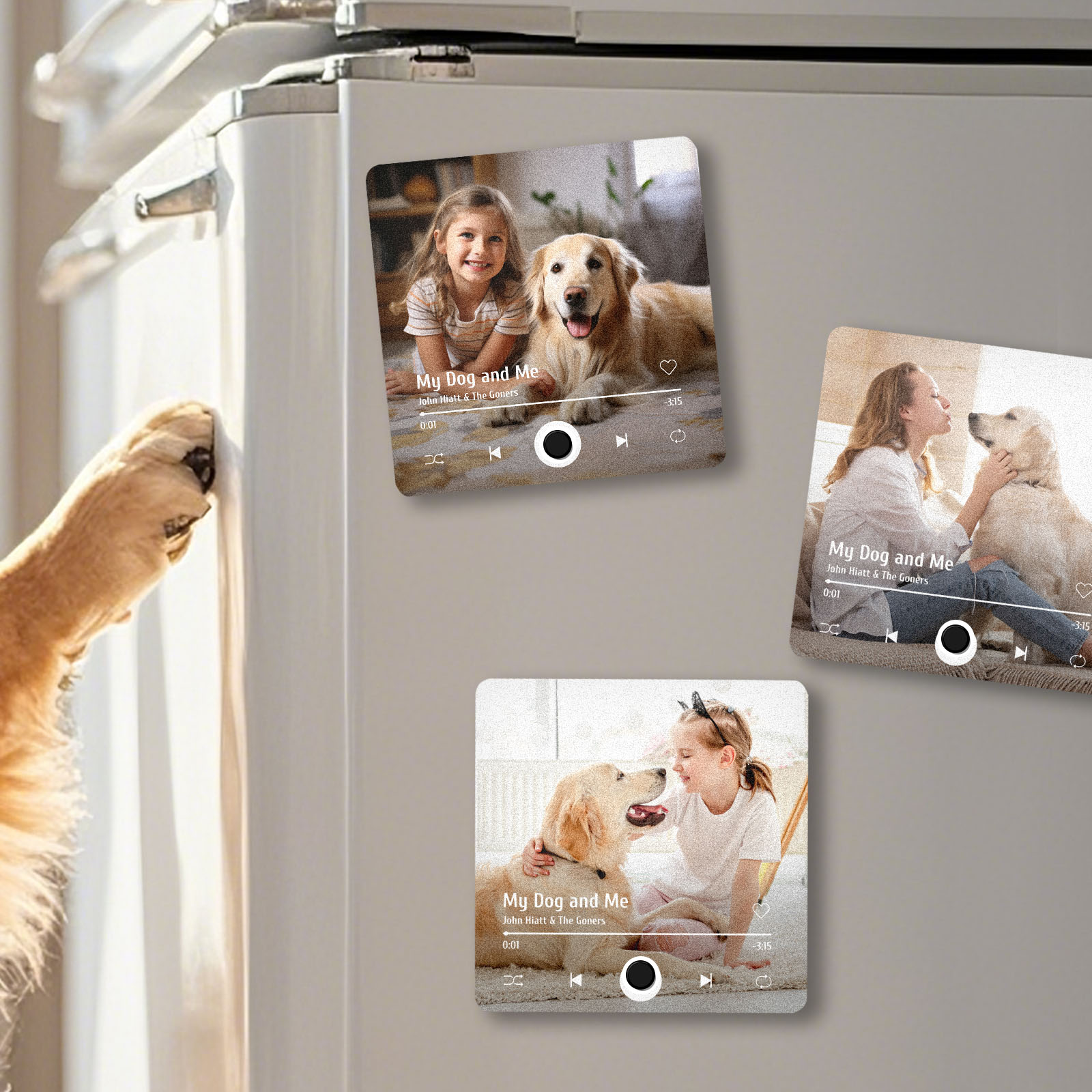 Customized Album Fridge Magnet Personalized Music Fridge Magnet Can Play Songs Gifts For Pet Lovers - soufeelau