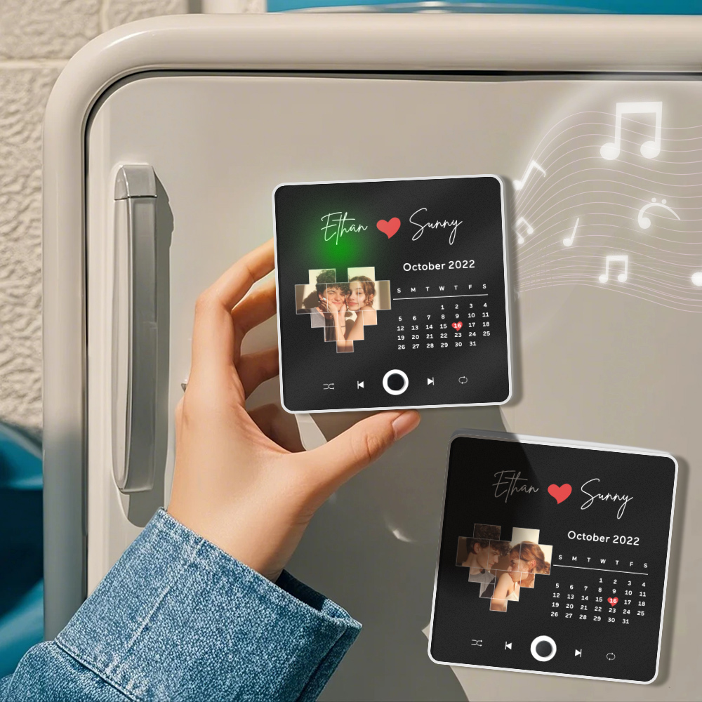 Personalized Photo Album Fridge Magnet Music Wall Photo Sticker Music Movement That Can Be Played Without Cell Phone Music Fridge Magnet Pro - soufeelau