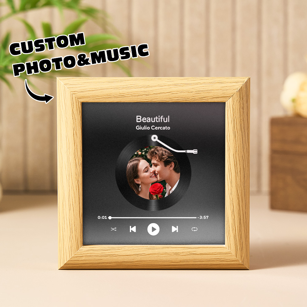 Custom Wooden Music Fridge Magnet Custom Music And Photo Fridge Magnet Can Play Songs Without Phone - soufeelau