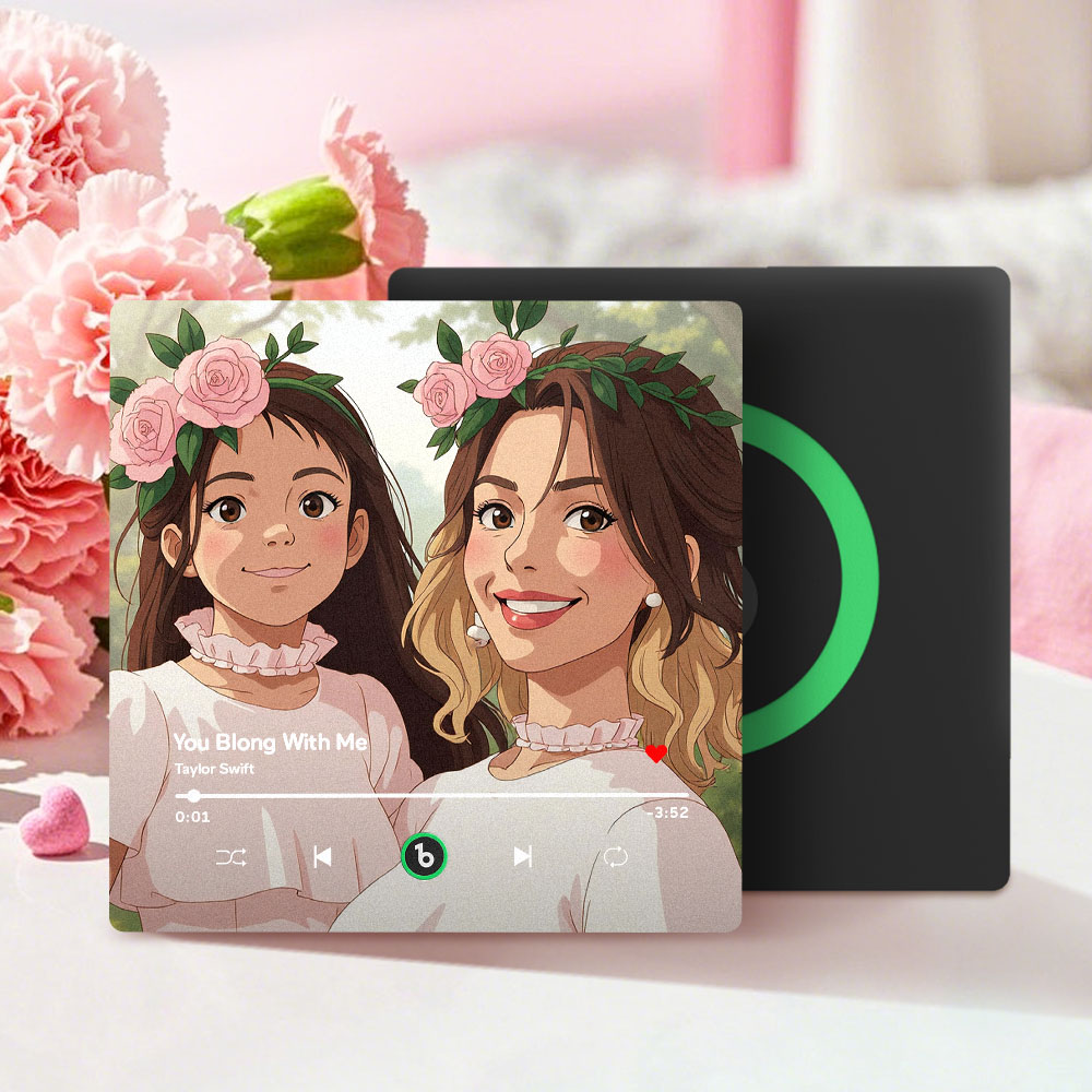 Custom Gibli-style Music Fridge Magnet and Photo with Colorful Frame Music Wall Photo Sticker Music Movement That Can Be Played - soufeelau