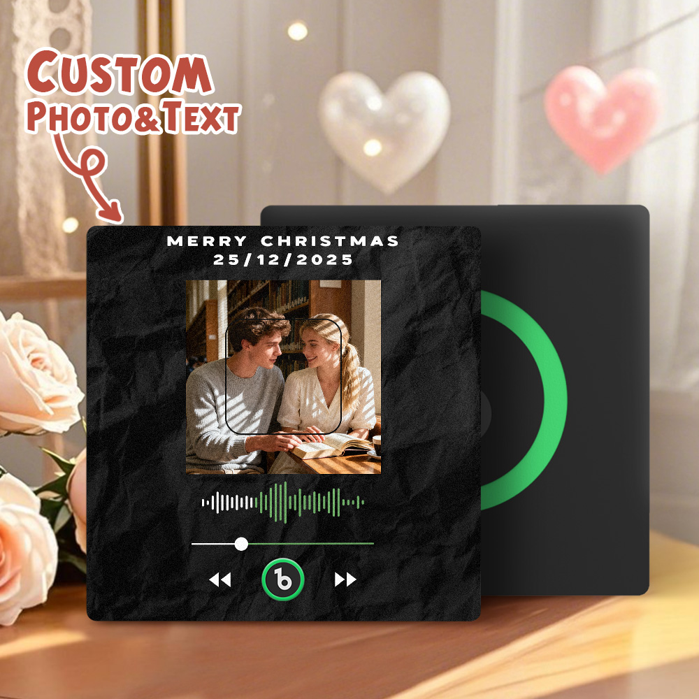 Custom Music Fridge Magnet Album Fridge Magnet Music Wall Photo Sticker Music Movement That Can Be Played Anniversary Gifts - soufeelau