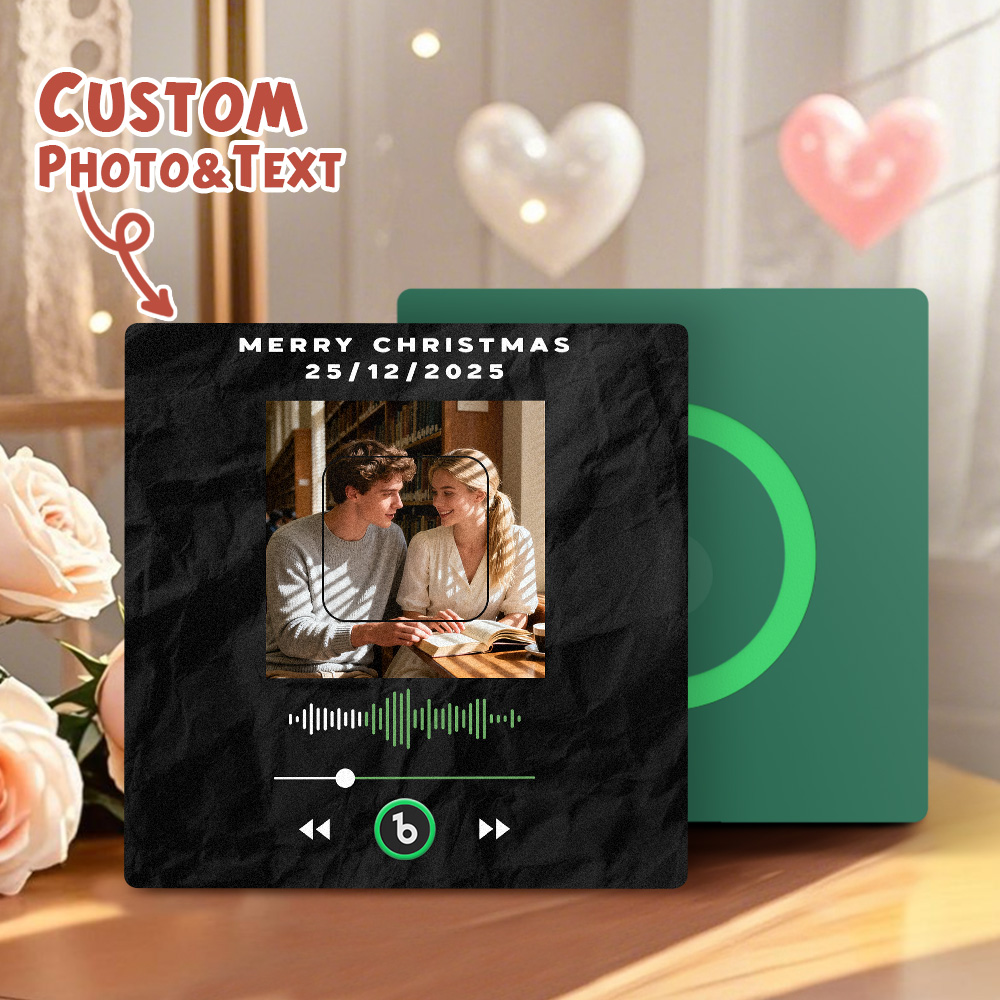 Custom Music Fridge Magnet Album Fridge Magnet Music Wall Photo Sticker Music Movement That Can Be Played Anniversary Gifts - soufeelau