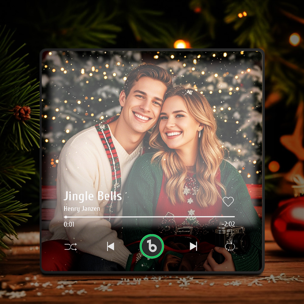 Custom Music Fridge Magnet with Light Colorful Frame Album Fridge Magnet Music Wall That Can Be Played Christmas Gifts - soufeelau