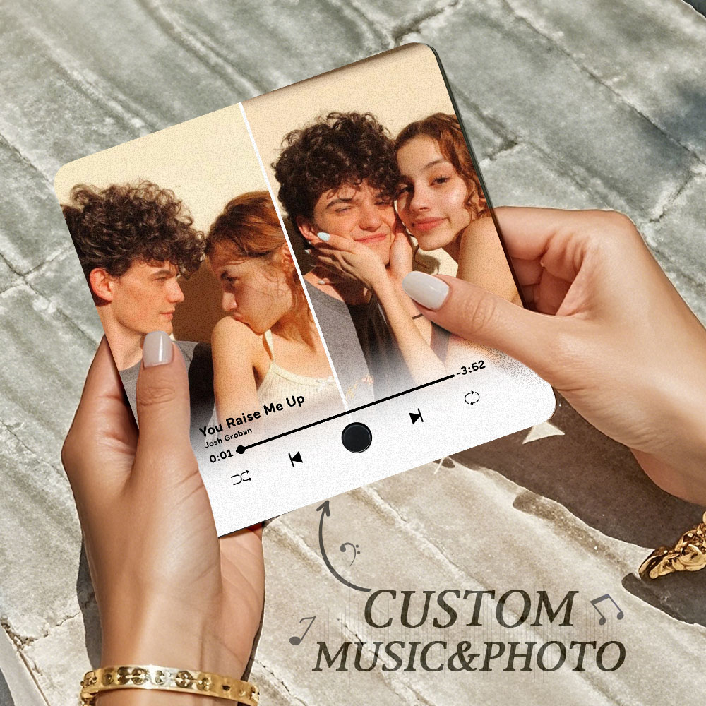 Personalized Two Photo Music Fridge Magnet Pro The Best Anniversary Gift Can Be Played Music Fridge Magnet For Her - soufeelau