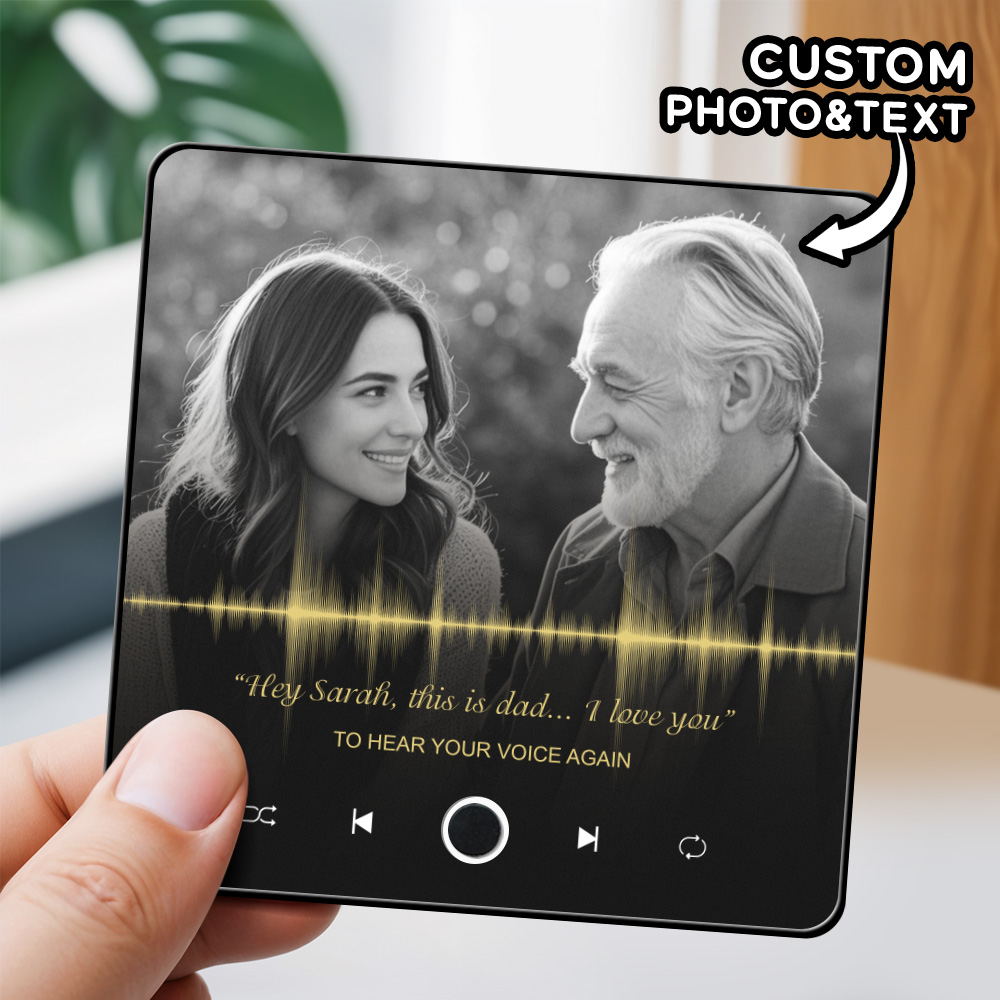 Customized Recording Fridge Magnet Record the Voices and Laughter of Loved Ones Memorial Gift Hear Your Voice Again - soufeelau