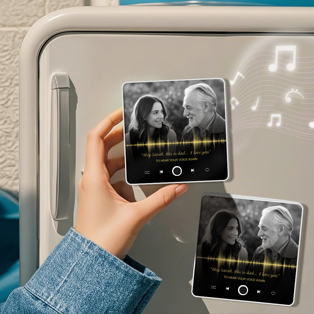 Customized Recording Fridge Magnet Record the Voices and Laughter of Loved Ones Memorial Gift Hear Your Voice Again - soufeelau