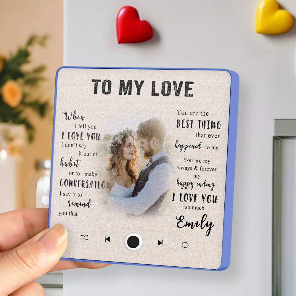 Personalized Photo and Name Music Fridge Magnet Pro Can Be Played Music Fridge Magnet The Best Gift For Couple - soufeelau