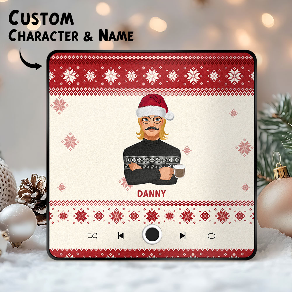 Custom Christmas Portrait Personalized Music Fridge Magnet Merry Christmas Magnets Can Play Songs Christmas Gift Family Gifts - soufeelau