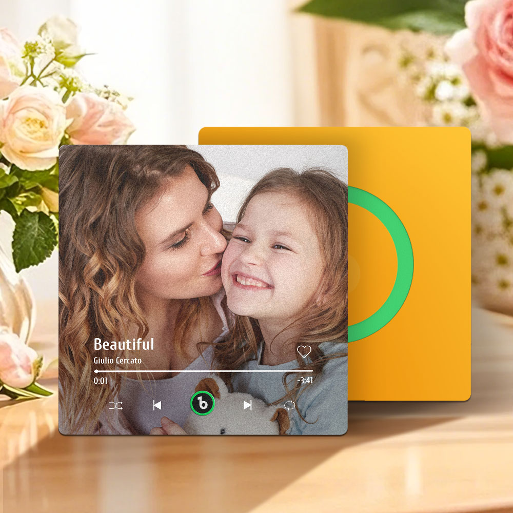 Custom Music Fridge Magnet New 4.0 Upgrade Colorful Frame Album Fridge Magnet Music Wall Photo Sticker Music Movement That Can Be Played Mother's Day Gifts for Mom - soufeelau