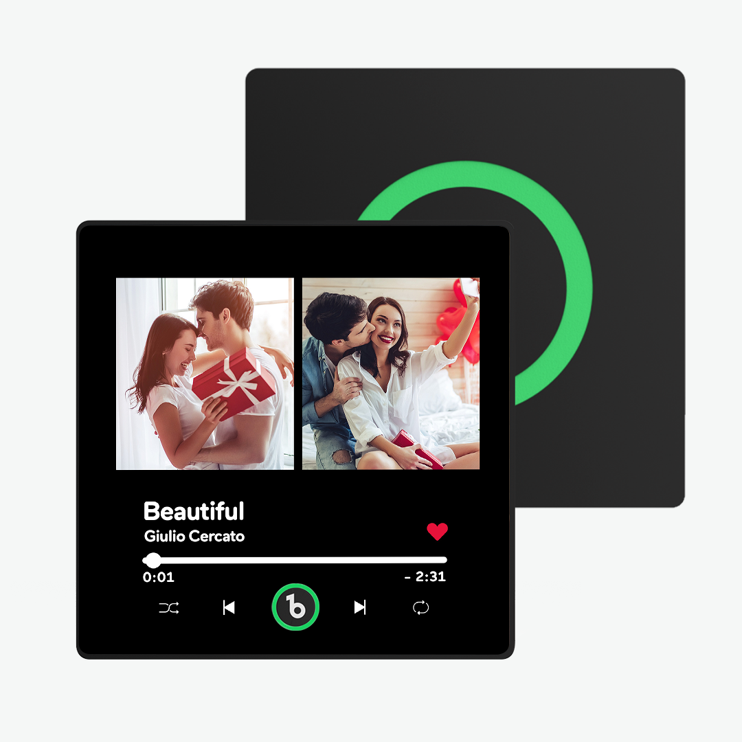 Custom Music Fridge Magnet Personalised 2 Photo New 4.0 Upgrade Multiple Photo Fridge Magnet Can Play Songs Upgraded Multicolor - soufeelau