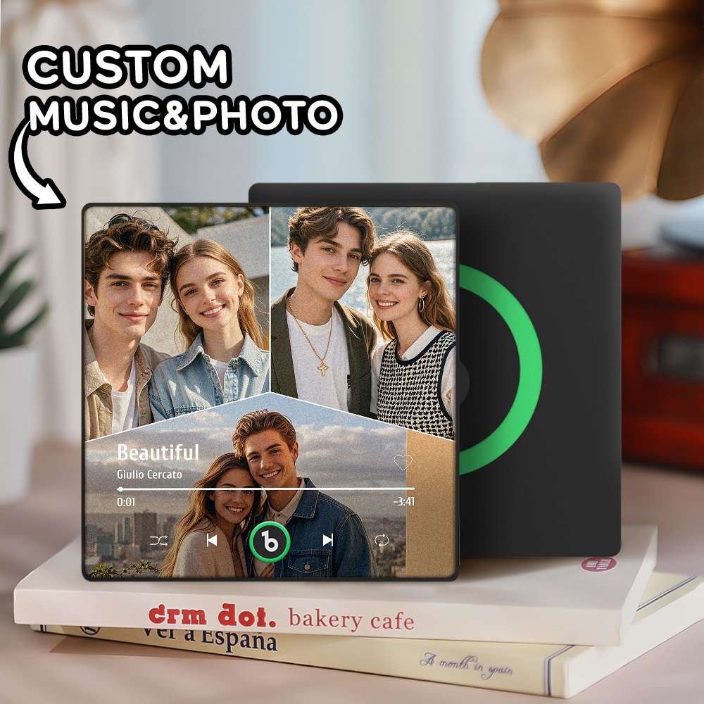 Custom Music Fridge Magnet 3 Photo New 4.0 Upgrade Colorful Frame Album Fridge Magnet Music Wall Photo Sticker Music Movement