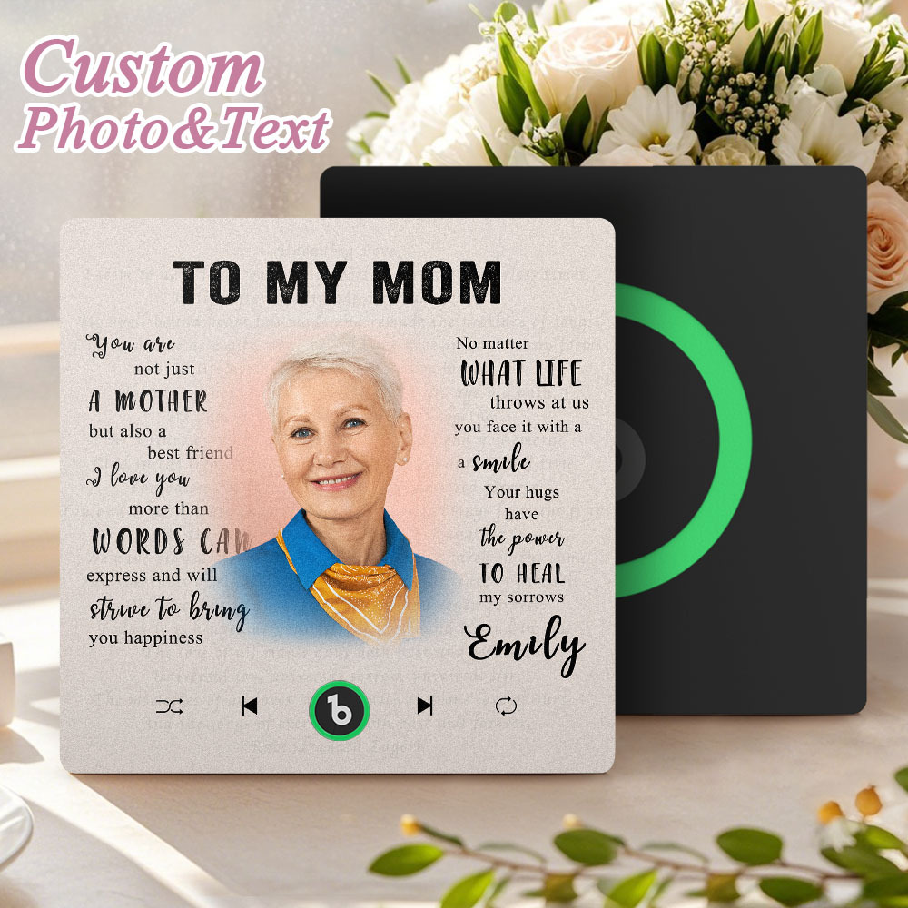 Custom Music Fridge Magnet New 4.0 Upgrade Personalized Photo and Name Music Wall Photo Sticker To My Father/Mother/Friend/Daughter/Son/Wife/Husband - soufeelau