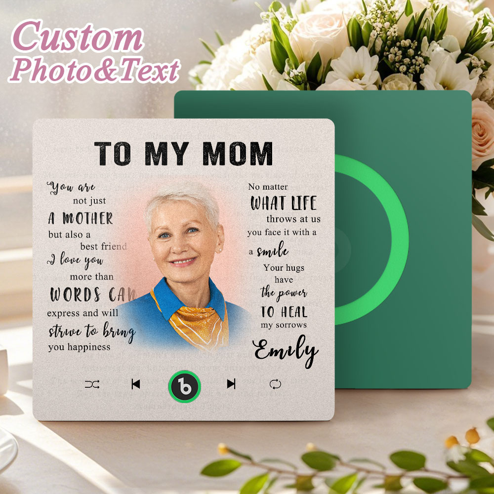 Custom Music Fridge Magnet New 4.0 Upgrade Personalized Photo and Name Music Wall Photo Sticker To My Father/Mother/Friend/Daughter/Son/Wife/Husband - soufeelau