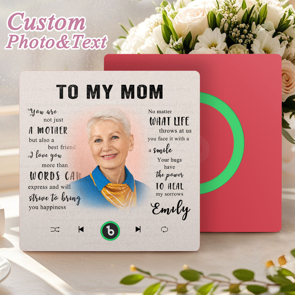 Custom Music Fridge Magnet New 4.0 Upgrade Personalized Photo and Name Music Wall Photo Sticker To My Father/Mother/Friend/Daughter/Son/Wife/Husband - soufeelau