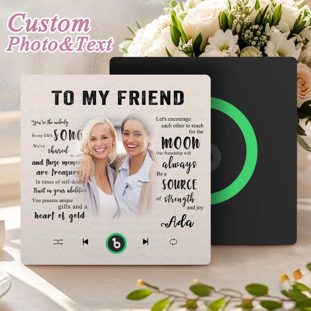 Custom Music Fridge Magnet New 4.0 Upgrade Personalized Photo and Name Music Wall Photo Sticker To My Father/Mother/Friend/Daughter/Son/Wife/Husband - soufeelau