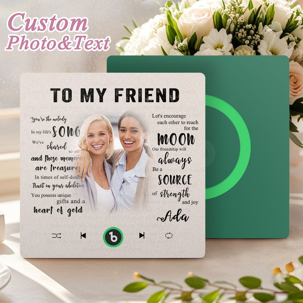Custom Music Fridge Magnet New 4.0 Upgrade Personalized Photo and Name Music Wall Photo Sticker To My Father/Mother/Friend/Daughter/Son/Wife/Husband - soufeelau