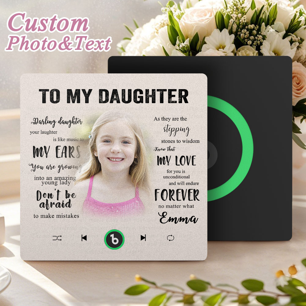 Custom Music Fridge Magnet New 4.0 Upgrade Personalized Photo and Name Music Wall Photo Sticker To My Father/Mother/Friend/Daughter/Son/Wife/Husband - soufeelau