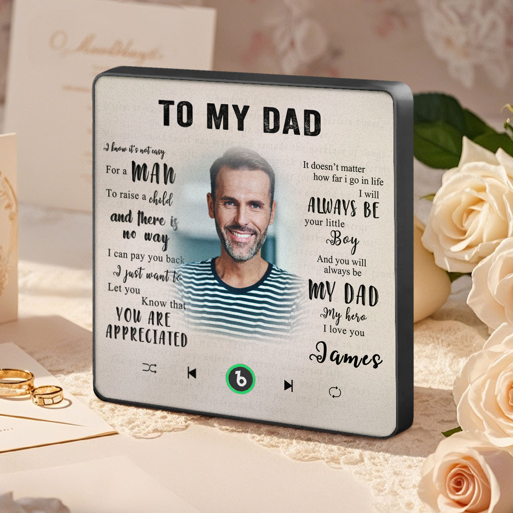 Custom Music Fridge Magnet New 4.0 Upgrade Personalized Photo and Name Music Wall Photo Sticker To My Father/Mother/Friend/Daughter/Son/Wife/Husband - soufeelau