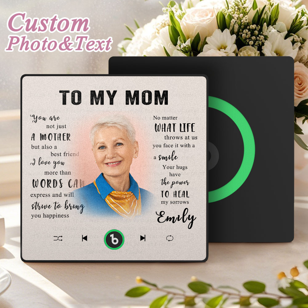 Custom Music Fridge Magnet New 4.0 Upgrade Personalized Photo and Name Music Wall Photo Sticker To My Father/Mother/Friend/Daughter/Son/Wife/Husband - soufeelau
