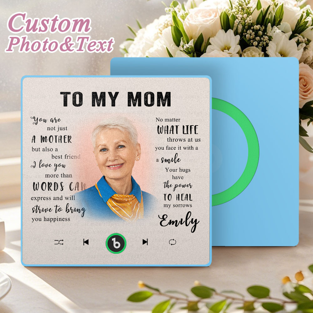 Custom Music Fridge Magnet New 4.0 Upgrade Personalized Photo and Name Music Wall Photo Sticker To My Father/Mother/Friend/Daughter/Son/Wife/Husband - soufeelau