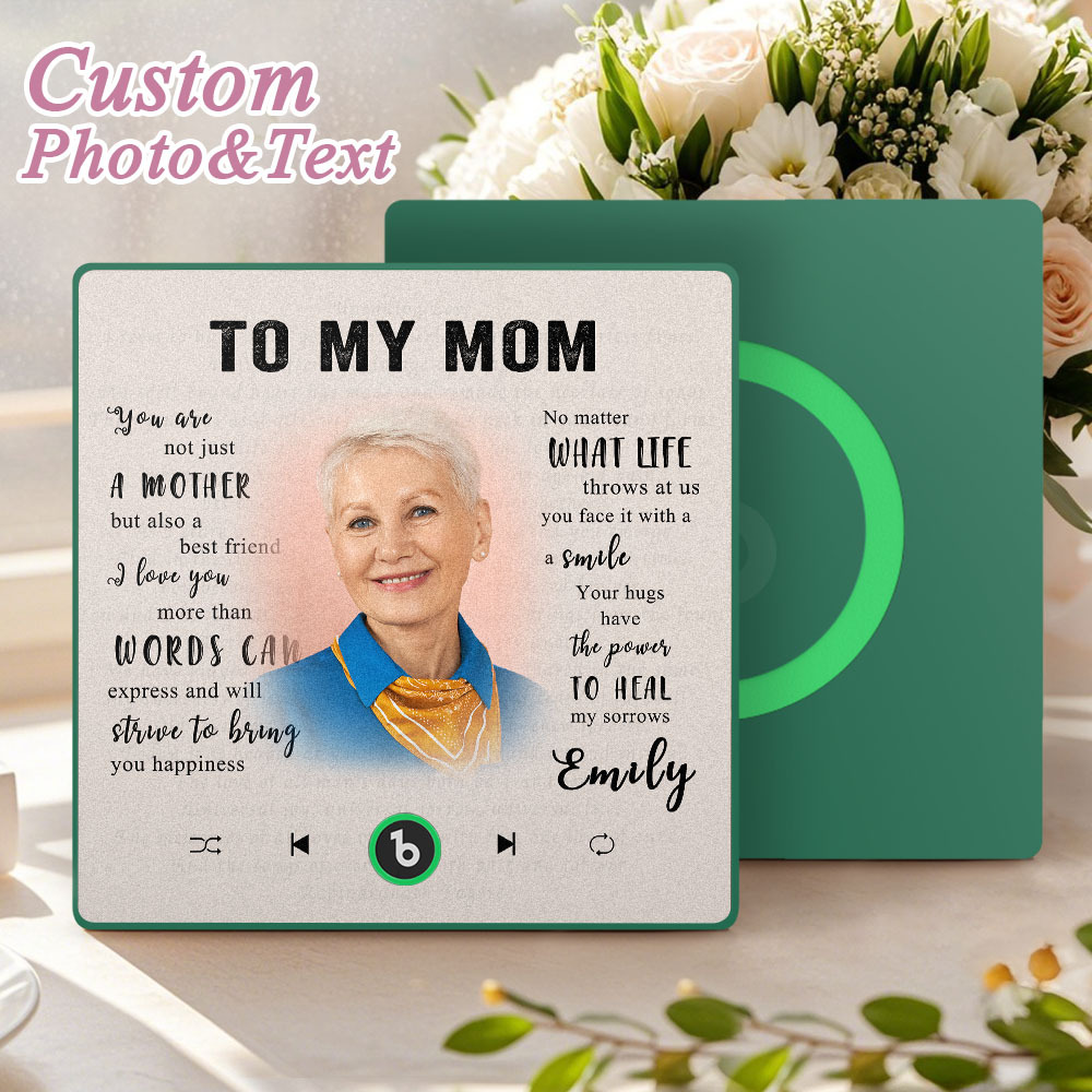 Custom Music Fridge Magnet New 4.0 Upgrade Personalized Photo and Name Music Wall Photo Sticker To My Father/Mother/Friend/Daughter/Son/Wife/Husband - soufeelau