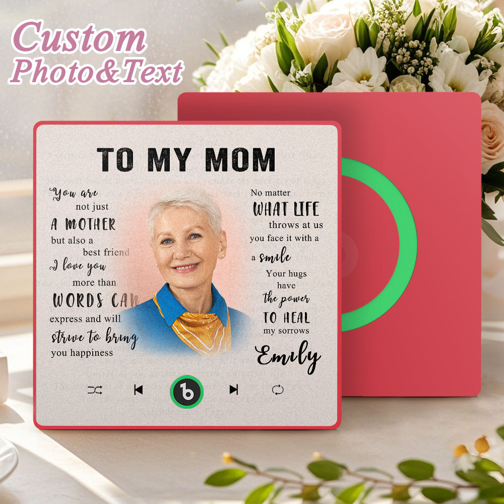 Custom Music Fridge Magnet New 4.0 Upgrade Personalized Photo and Name Music Wall Photo Sticker To My Father/Mother/Friend/Daughter/Son/Wife/Husband - soufeelau