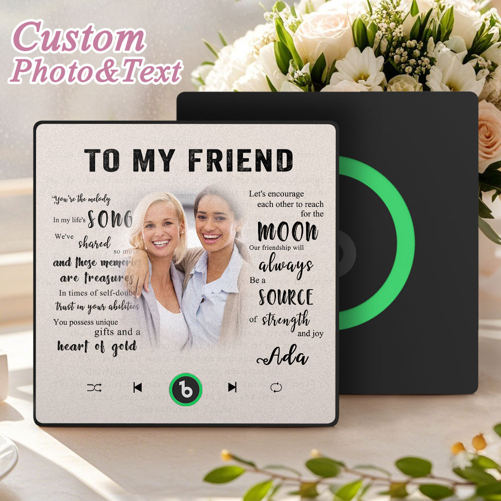 Custom Music Fridge Magnet New 4.0 Upgrade Personalized Photo and Name Music Wall Photo Sticker To My Father/Mother/Friend/Daughter/Son/Wife/Husband - soufeelau