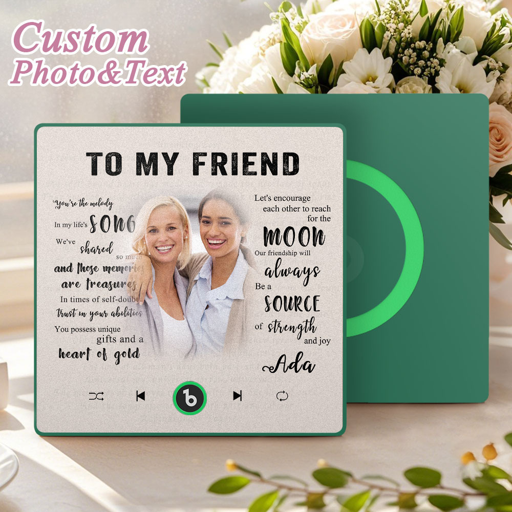 Custom Music Fridge Magnet New 4.0 Upgrade Personalized Photo and Name Music Wall Photo Sticker To My Father/Mother/Friend/Daughter/Son/Wife/Husband - soufeelau
