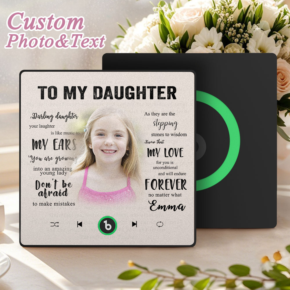 Custom Music Fridge Magnet New 4.0 Upgrade Personalized Photo and Name Music Wall Photo Sticker To My Father/Mother/Friend/Daughter/Son/Wife/Husband - soufeelau