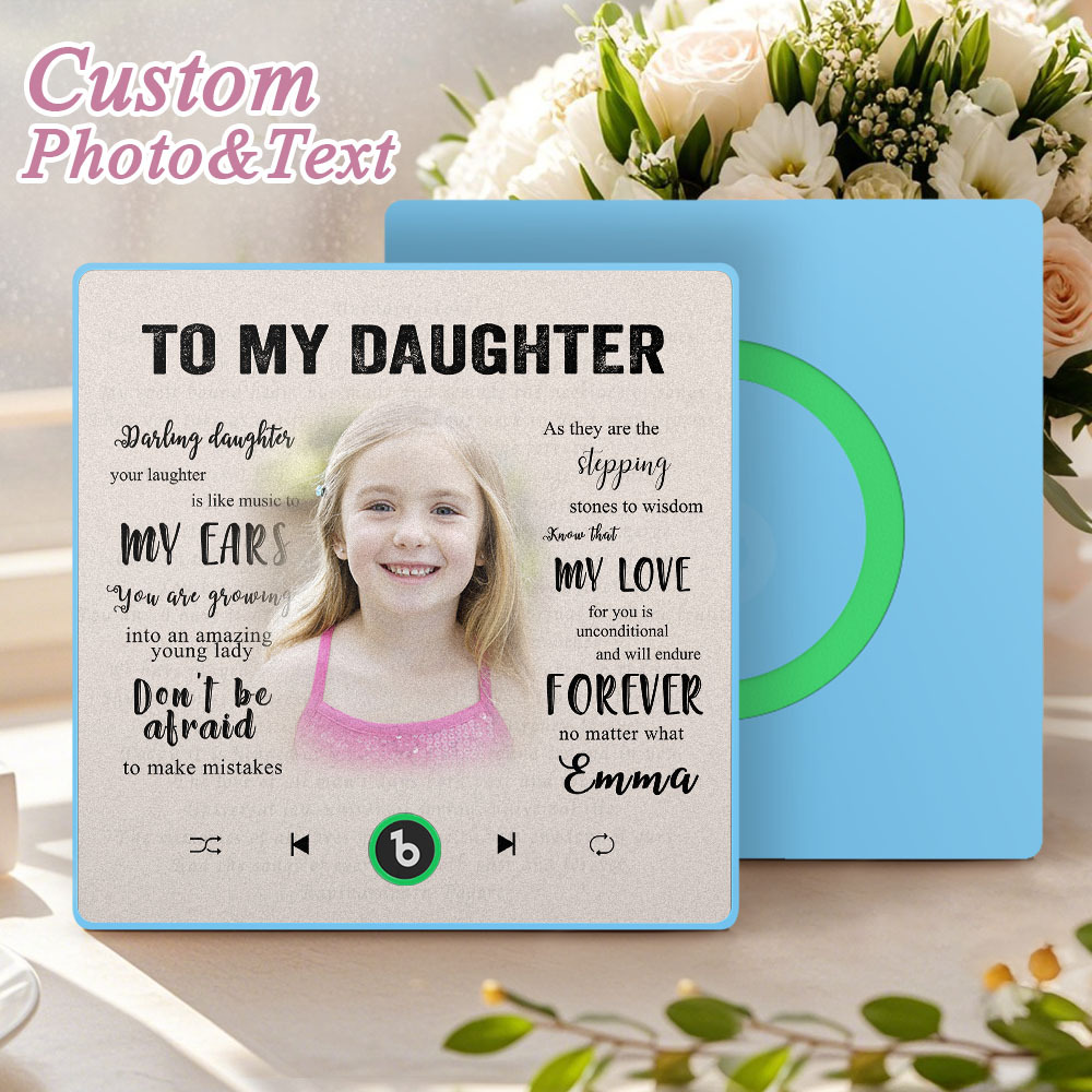 Custom Music Fridge Magnet New 4.0 Upgrade Personalized Photo and Name Music Wall Photo Sticker To My Father/Mother/Friend/Daughter/Son/Wife/Husband - soufeelau