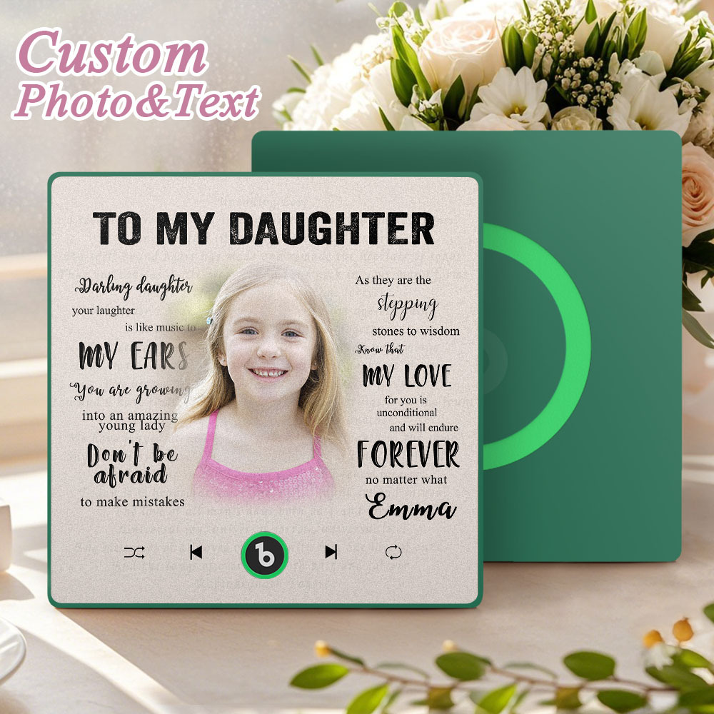 Custom Music Fridge Magnet New 4.0 Upgrade Personalized Photo and Name Music Wall Photo Sticker To My Father/Mother/Friend/Daughter/Son/Wife/Husband - soufeelau