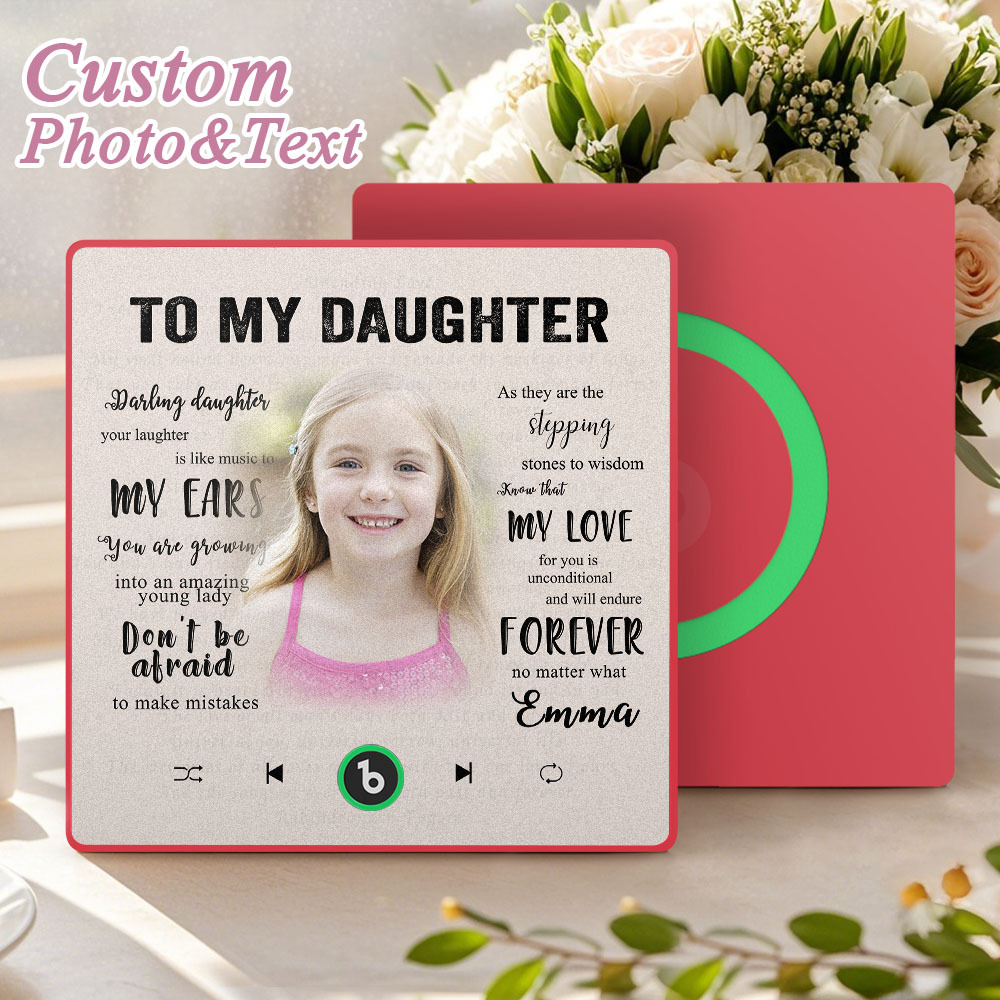 Custom Music Fridge Magnet New 4.0 Upgrade Personalized Photo and Name Music Wall Photo Sticker To My Father/Mother/Friend/Daughter/Son/Wife/Husband - soufeelau