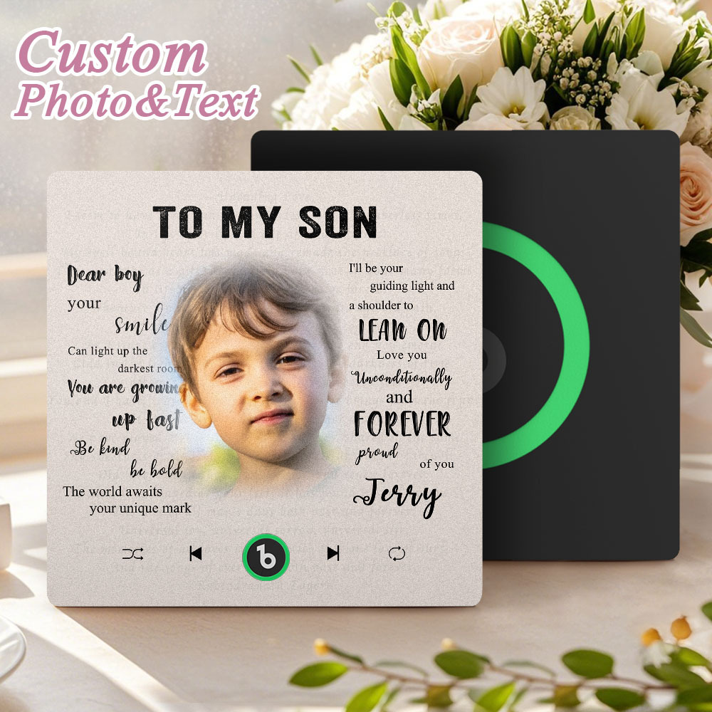 Custom Music Fridge Magnet New 4.0 Upgrade Personalized Photo and Name Music Wall Photo Sticker To My Father/Mother/Friend/Daughter/Son/Wife/Husband - soufeelau