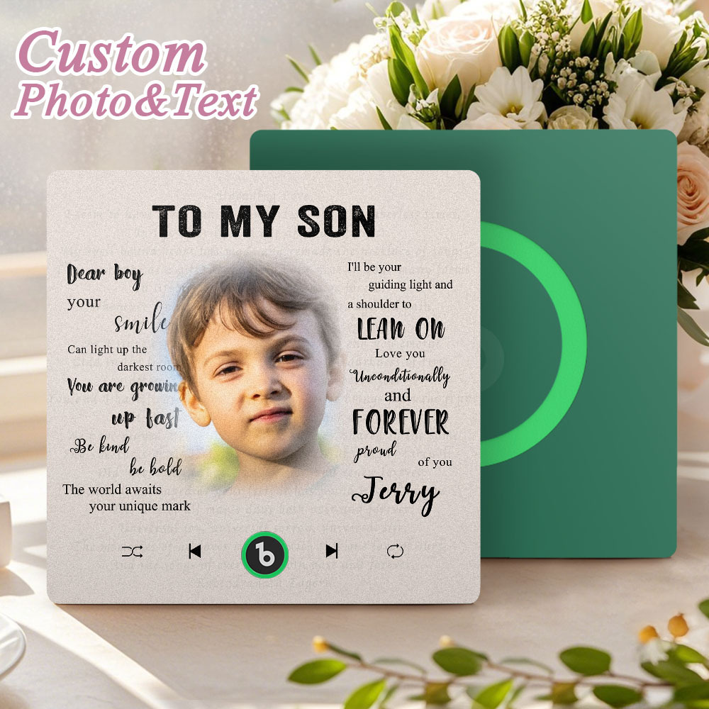 Custom Music Fridge Magnet New 4.0 Upgrade Personalized Photo and Name Music Wall Photo Sticker To My Father/Mother/Friend/Daughter/Son/Wife/Husband - soufeelau