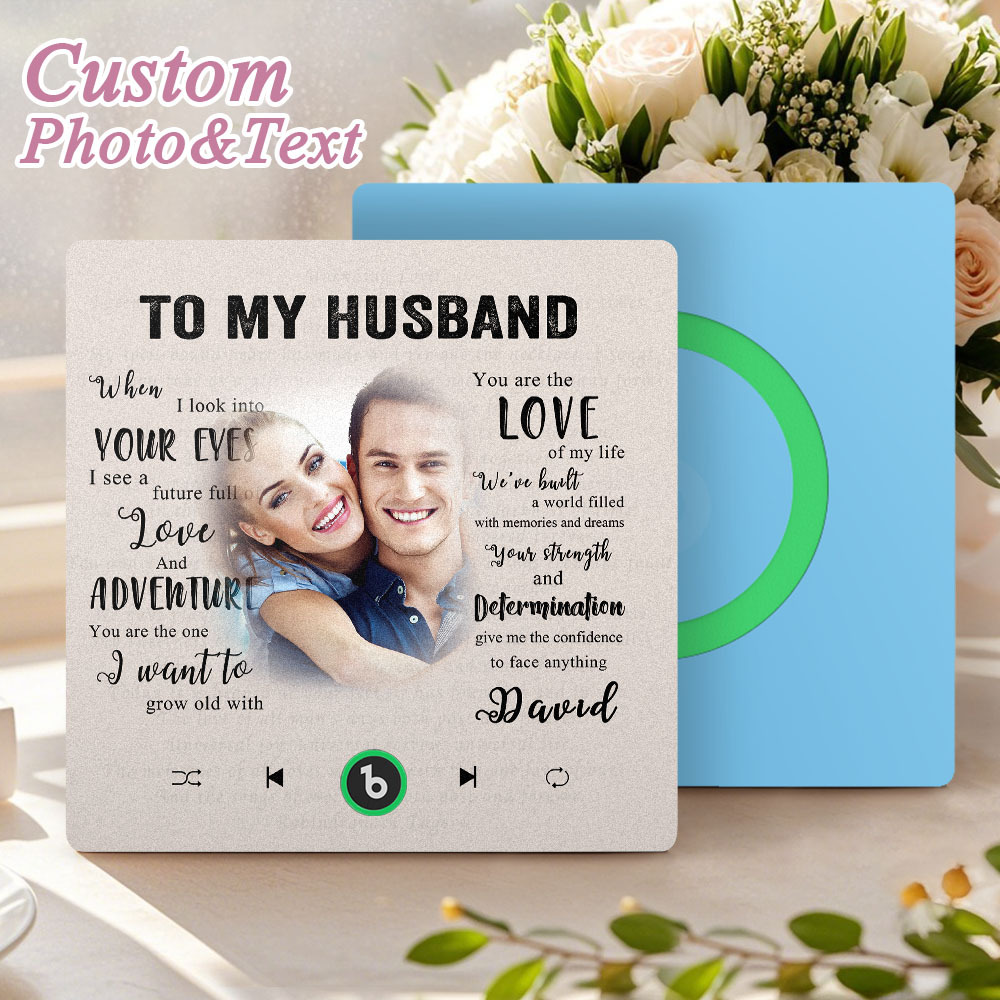 Custom Music Fridge Magnet New 4.0 Upgrade Personalized Photo and Name Music Wall Photo Sticker To My Father/Mother/Friend/Daughter/Son/Wife/Husband - soufeelau