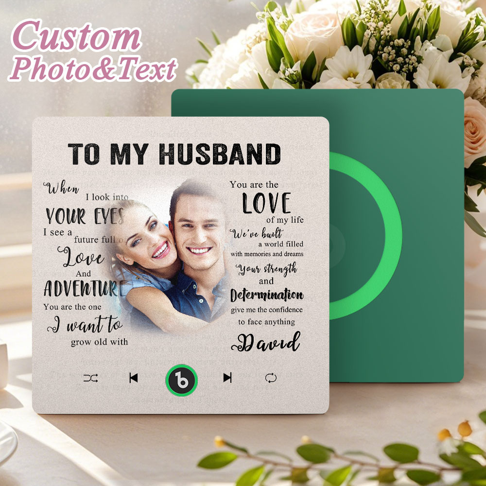 Custom Music Fridge Magnet New 4.0 Upgrade Personalized Photo and Name Music Wall Photo Sticker To My Father/Mother/Friend/Daughter/Son/Wife/Husband - soufeelau