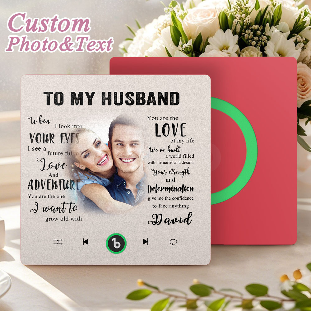 Custom Music Fridge Magnet New 4.0 Upgrade Personalized Photo and Name Music Wall Photo Sticker To My Father/Mother/Friend/Daughter/Son/Wife/Husband - soufeelau