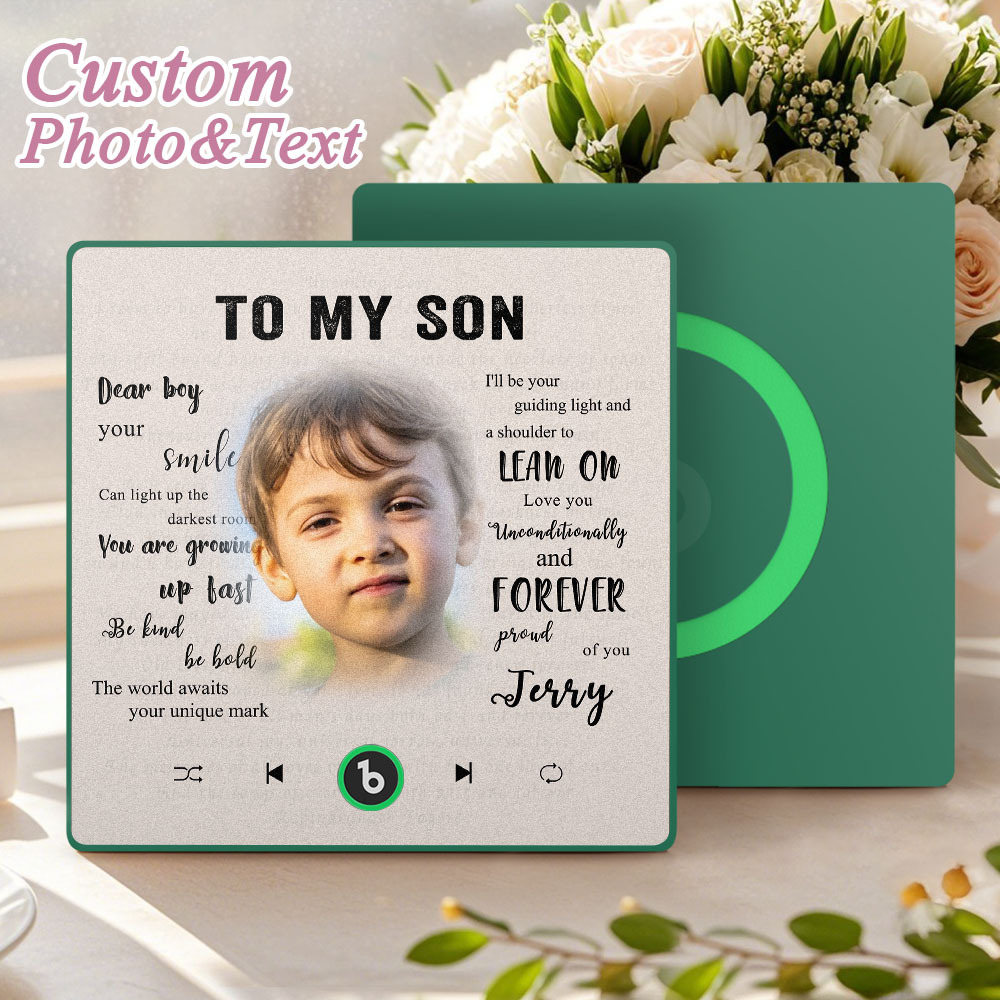 Custom Music Fridge Magnet New 4.0 Upgrade Personalized Photo and Name Music Wall Photo Sticker To My Father/Mother/Friend/Daughter/Son/Wife/Husband - soufeelau