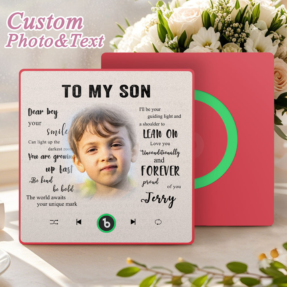Custom Music Fridge Magnet New 4.0 Upgrade Personalized Photo and Name Music Wall Photo Sticker To My Father/Mother/Friend/Daughter/Son/Wife/Husband - soufeelau