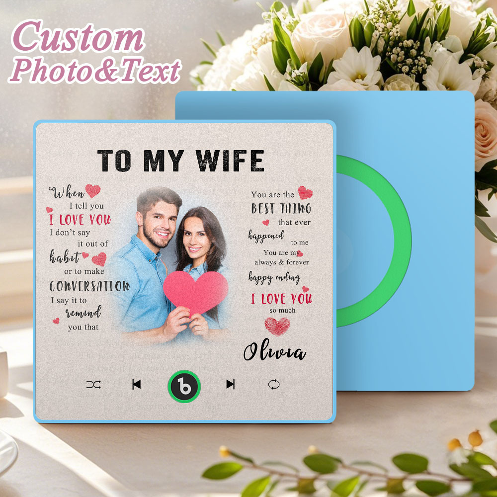 Custom Music Fridge Magnet New 4.0 Upgrade Personalized Photo and Name Music Wall Photo Sticker To My Father/Mother/Friend/Daughter/Son/Wife/Husband - soufeelau