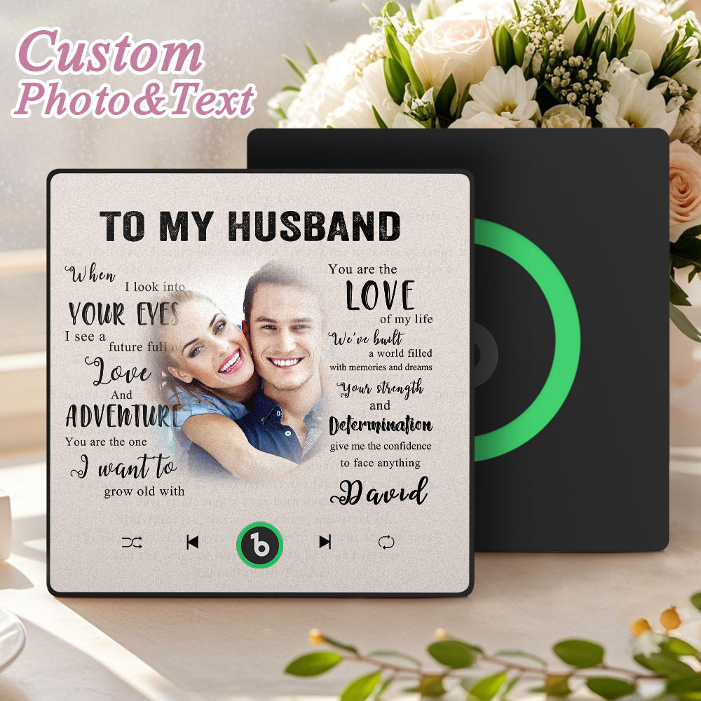Custom Music Fridge Magnet New 4.0 Upgrade Personalized Photo and Name Music Wall Photo Sticker To My Father/Mother/Friend/Daughter/Son/Wife/Husband - soufeelau
