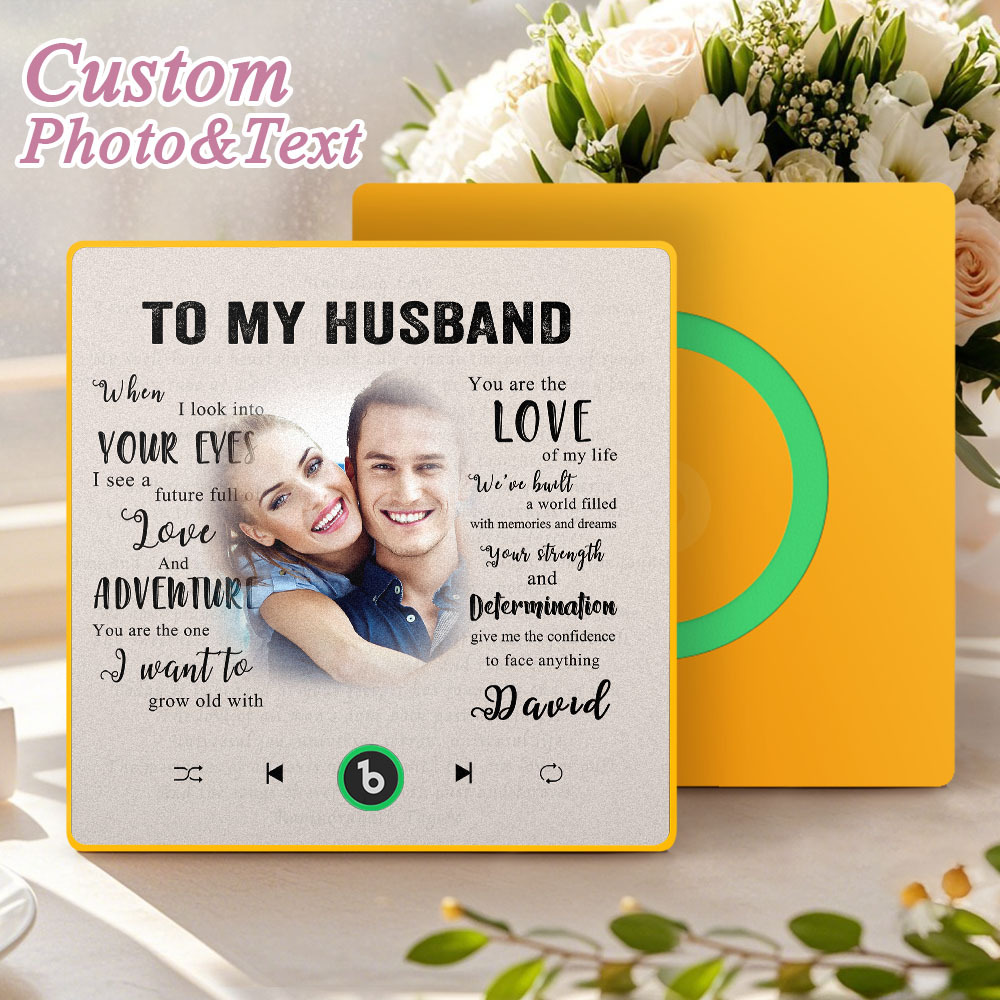 Custom Music Fridge Magnet New 4.0 Upgrade Personalized Photo and Name Music Wall Photo Sticker To My Father/Mother/Friend/Daughter/Son/Wife/Husband - soufeelau