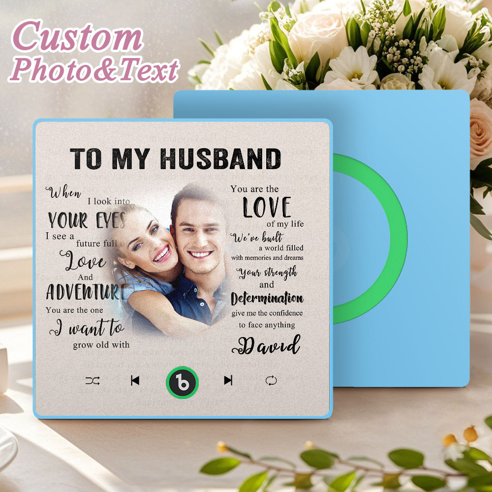 Custom Music Fridge Magnet New 4.0 Upgrade Personalized Photo and Name Music Wall Photo Sticker To My Father/Mother/Friend/Daughter/Son/Wife/Husband - soufeelau
