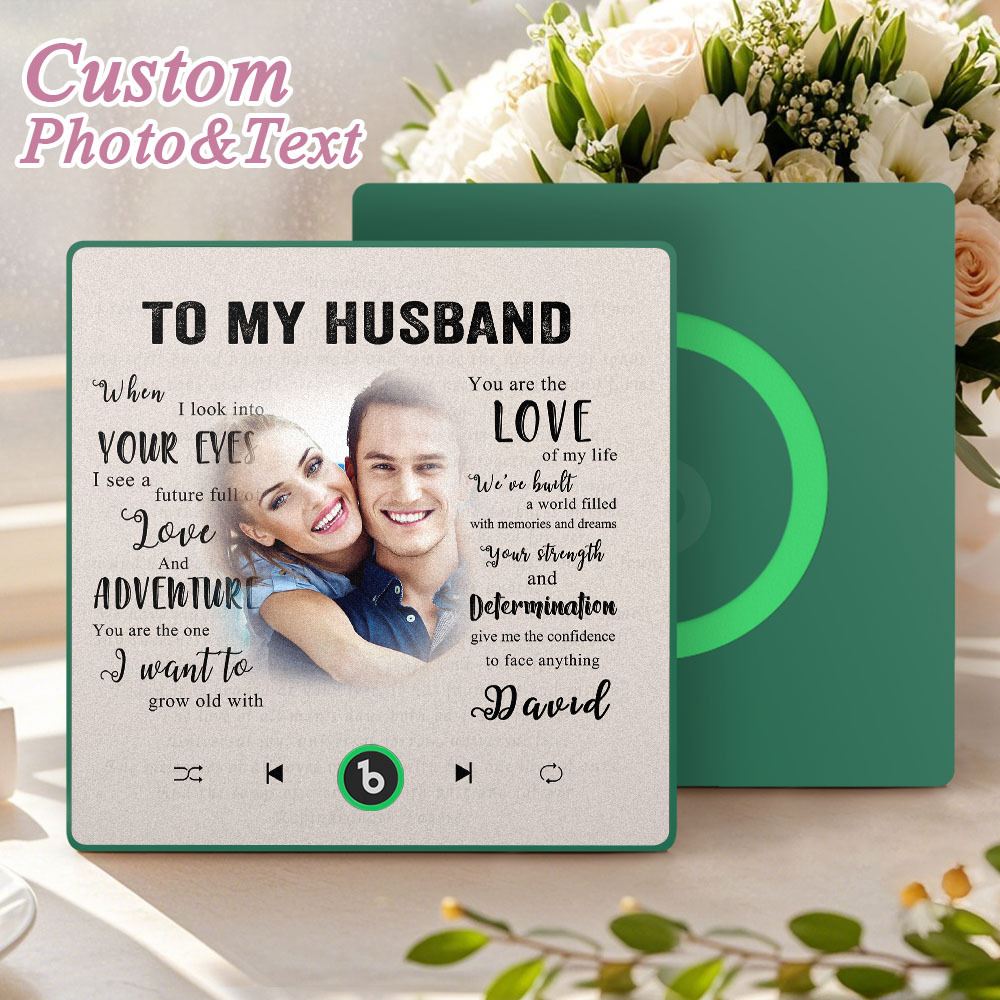 Custom Music Fridge Magnet New 4.0 Upgrade Personalized Photo and Name Music Wall Photo Sticker To My Father/Mother/Friend/Daughter/Son/Wife/Husband - soufeelau