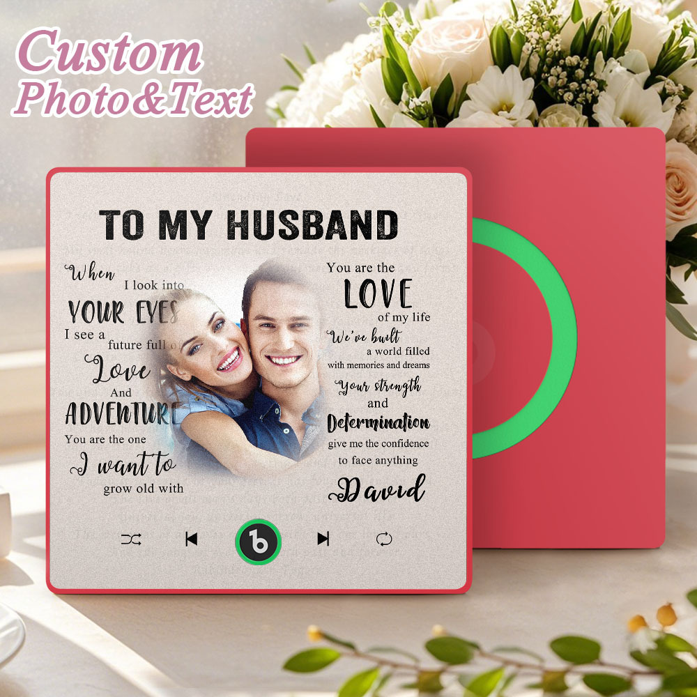 Custom Music Fridge Magnet New 4.0 Upgrade Personalized Photo and Name Music Wall Photo Sticker To My Father/Mother/Friend/Daughter/Son/Wife/Husband - soufeelau