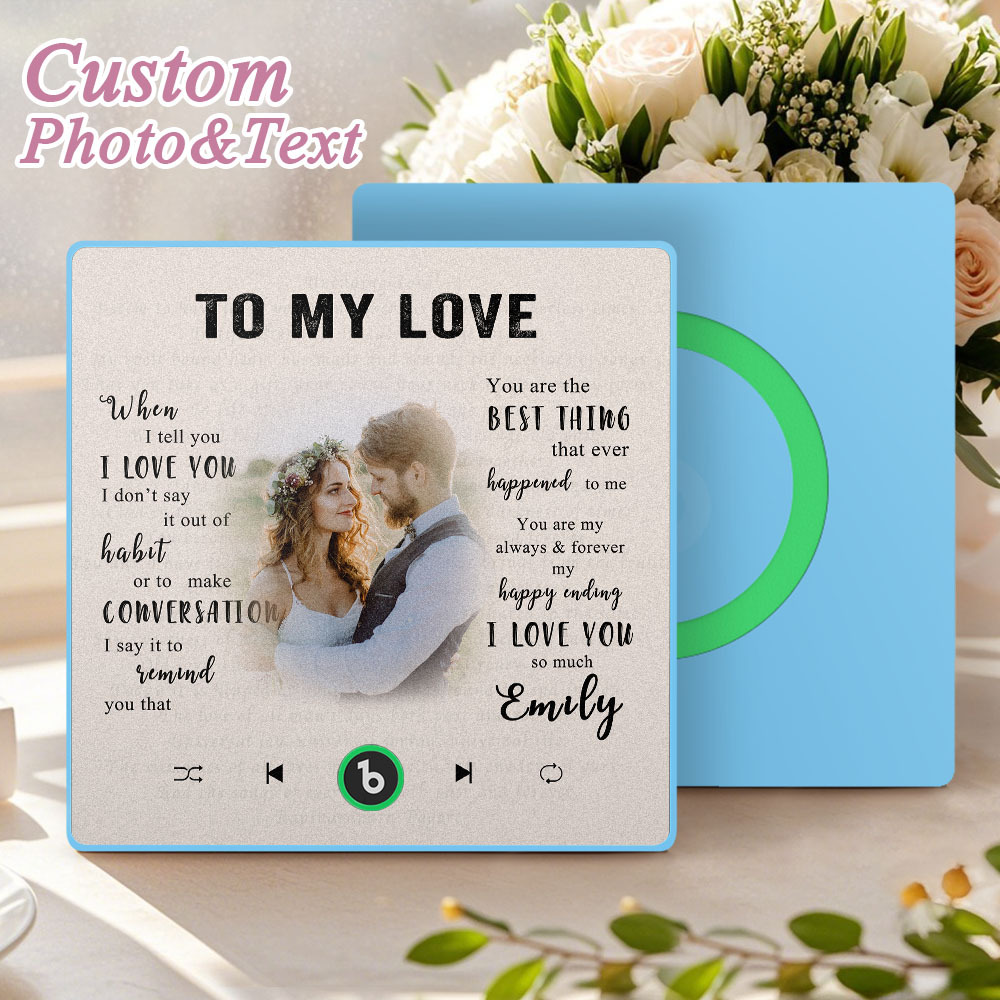 Custom Music Fridge Magnet New 4.0 Upgrade Personalized Photo and Name Music Wall Photo Sticker To My Father/Mother/Friend/Daughter/Son/Wife/Husband - soufeelau