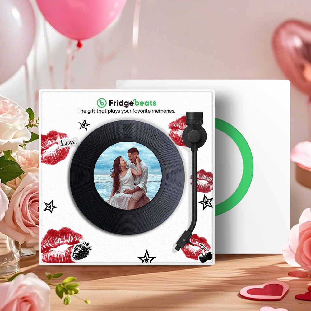 Custom Music And Photo Fridge Magnet Personalized Lip Fridge Magnet Valentine's Gift for Couple - soufeelau