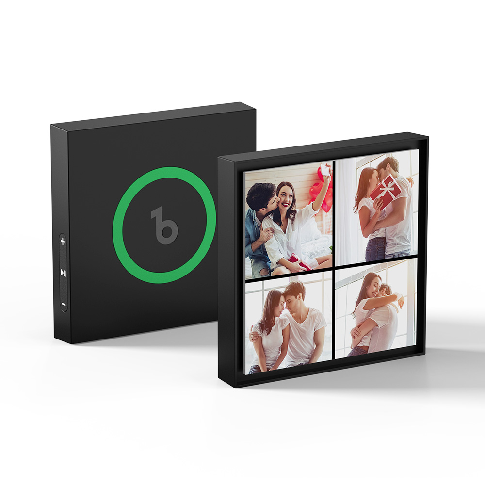 New 5.0 Upgrade Custom Music and Photo Fridge Magnet Personalized 4 Photo Can Play Songs and Adjust Volume Supports 1-6 Songs Valentine's Day Gifts - soufeelau